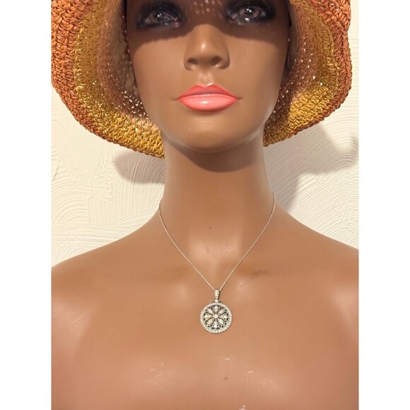 Art Deco Design 925 Silver Necklace - Picture 9 of 9